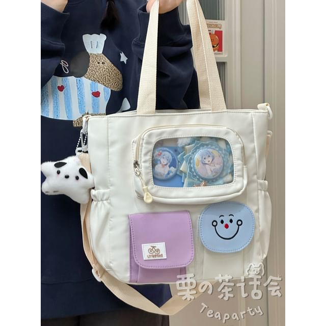 PVC Pocket Plain Tote Bag / Bag Charm / Set SpreePicky