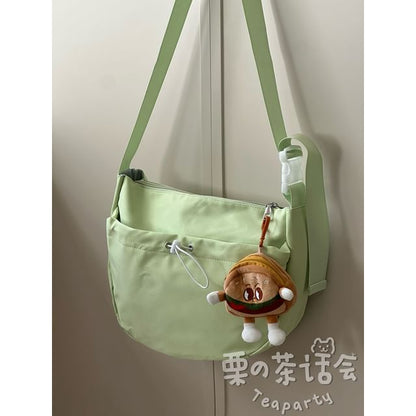 Drawstring Plain Hobo Bag / Bag Charm / Set SpreePicky