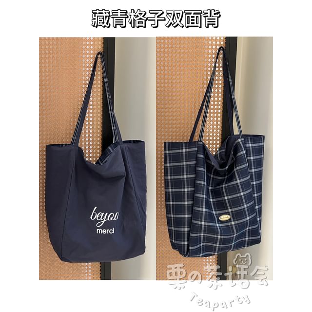 Plaid Tote Bag / Bag Charm / Set SpreePicky