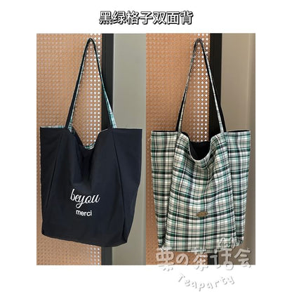 Plaid Tote Bag / Bag Charm / Set SpreePicky