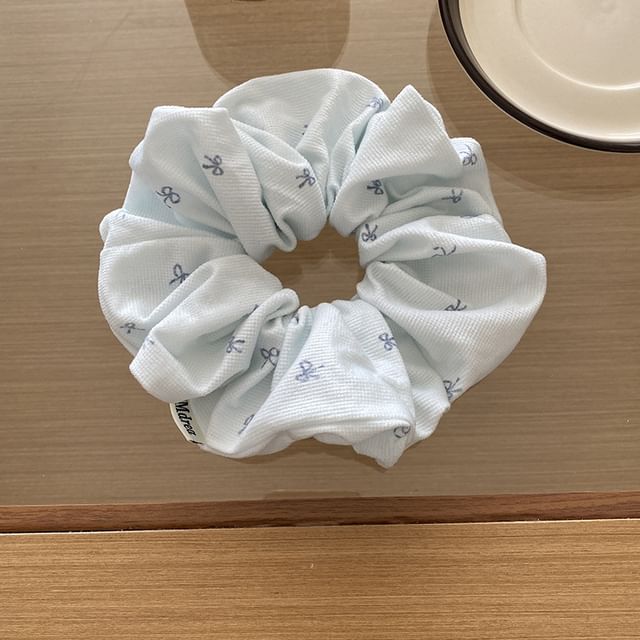 Bow / Floral Print Scrunchie SpreePicky