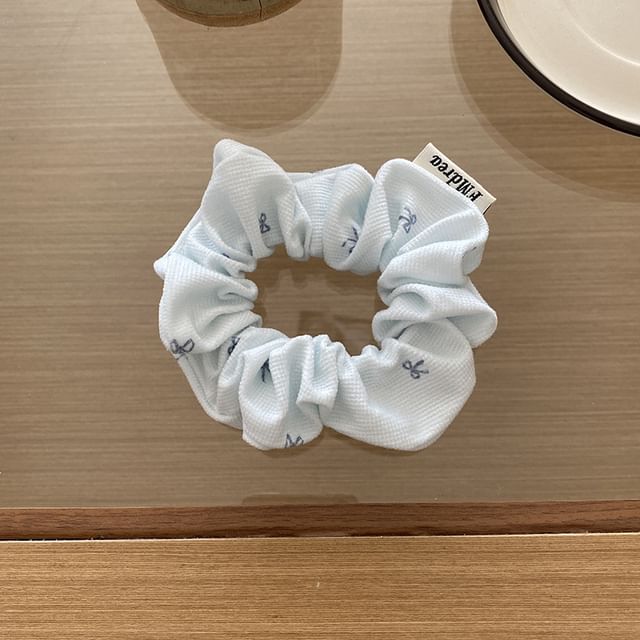 Bow / Floral Print Scrunchie SpreePicky