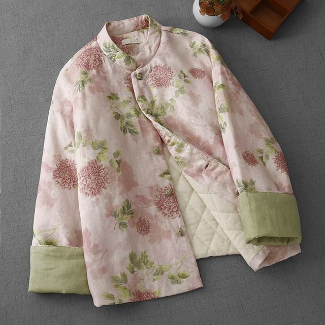 Floral Single-Breasted Jacket SpreePicky