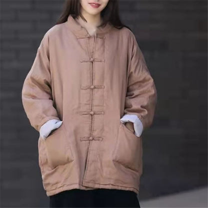 Plain Frog-Button Single-Breasted Jacket SpreePicky