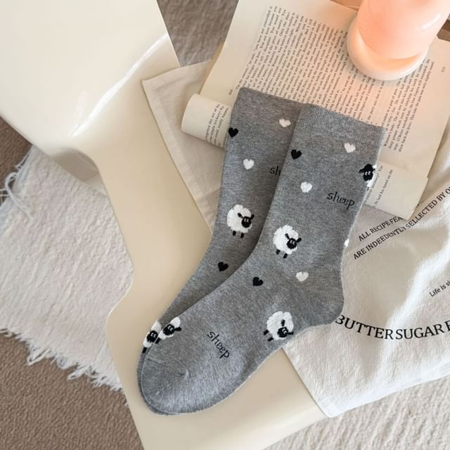 Sheep Patterned Socks mySite