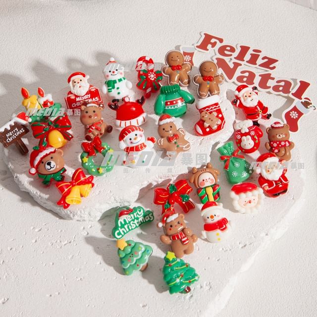 Christmas Cartoon Asymmetrical Resin Stud Earring SpreePicky