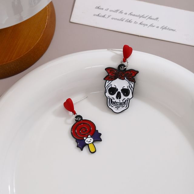 Halloween Cartoon Asymmetrical Alloy Drop Earring SpreePicky