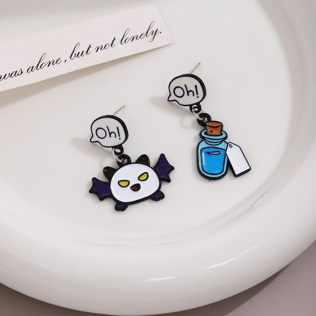 Halloween Cartoon Asymmetrical Alloy Drop Earring SpreePicky