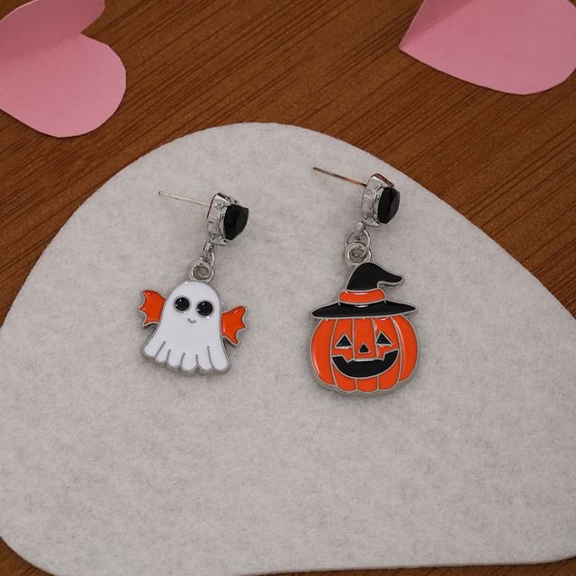 Halloween Cartoon Asymmetrical Alloy Drop Earring SpreePicky