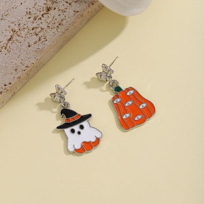 Halloween Cartoon Asymmetrical Alloy Drop Earring SpreePicky