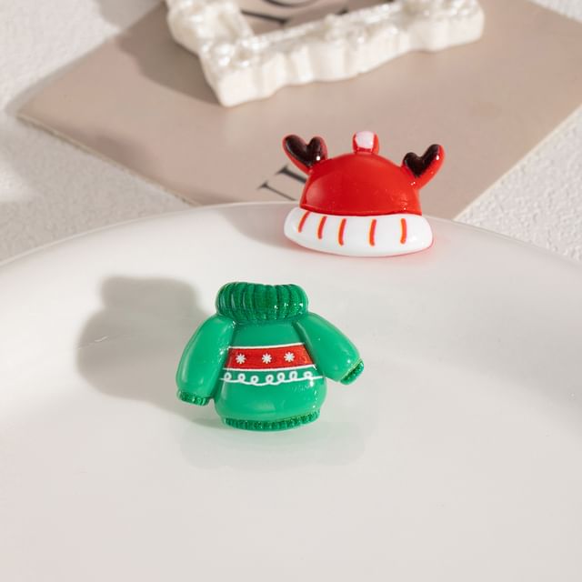 Christmas Cartoon Asymmetrical Resin Stud Earring SpreePicky