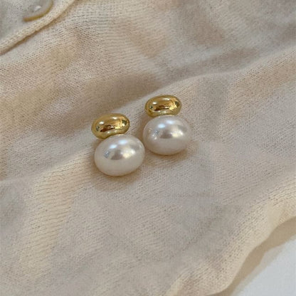 Faux Pearl Alloy Earrings SpreePicky