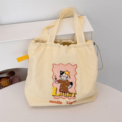 Cartoon Drawstring Shopper Bag SpreePicky