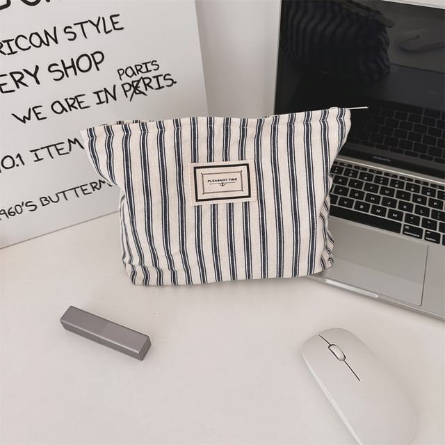 Striped Makeup Pouch SpreePicky