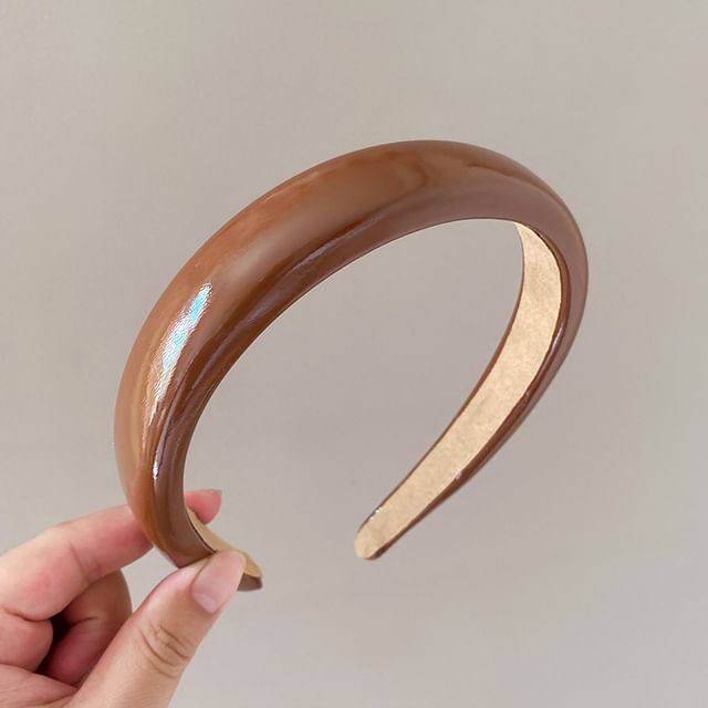 Faux Leather Plain Headband SpreePicky