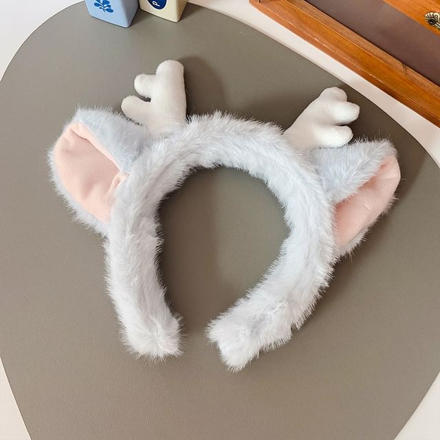 Antler Fleece Headband / Hair Tie SpreePicky