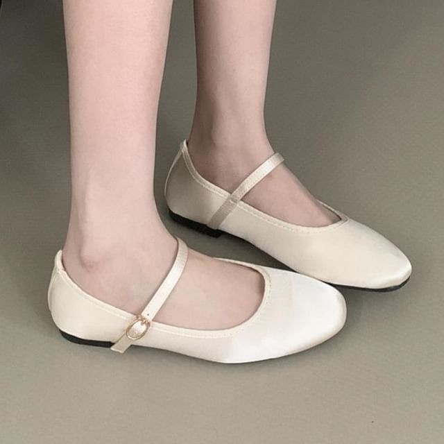 Plain Mary Jane Ballet Flats SpreePicky