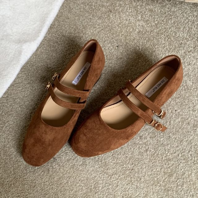 Faux Suede Mary Jane Shoes SpreePicky