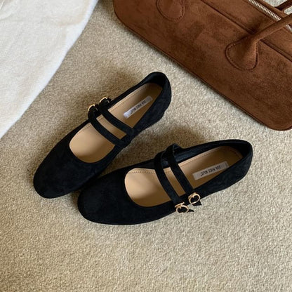 Faux Suede Mary Jane Shoes SpreePicky