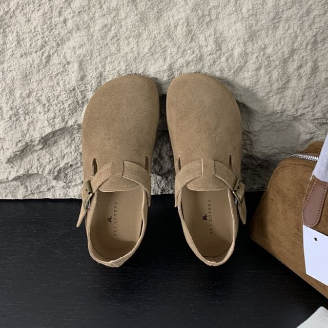 Faux Suede Plain Slip-On Loafers SpreePicky