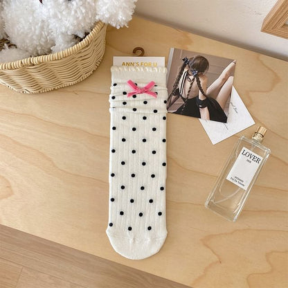 Dotted Bow Socks SpreePicky