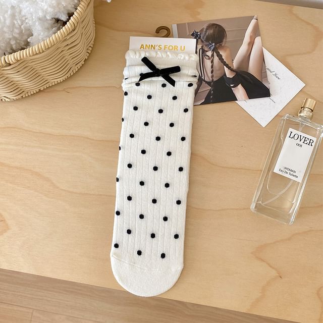 Dotted Bow Socks SpreePicky