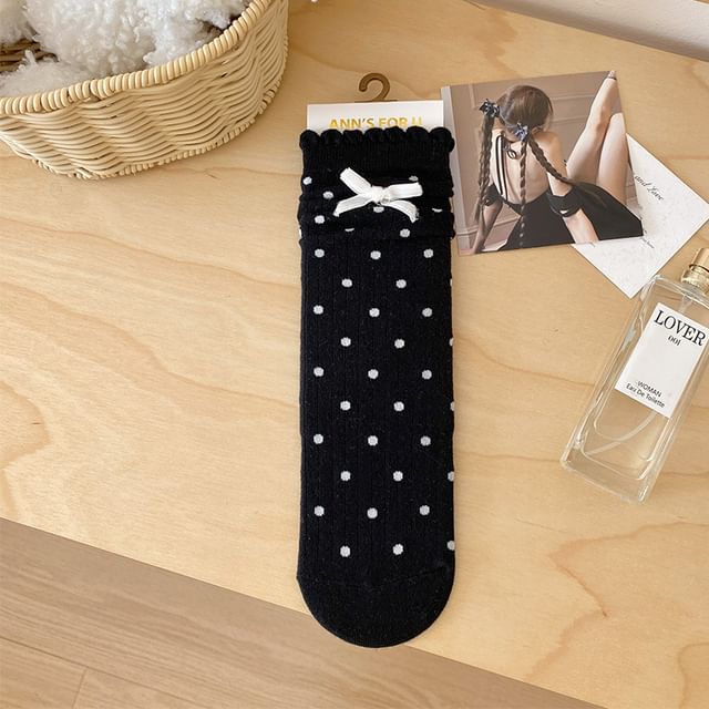 Dotted Bow Socks SpreePicky