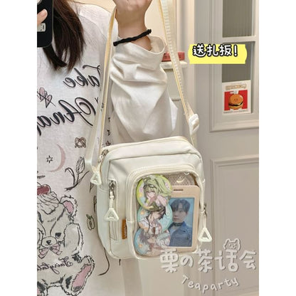 Plain Transparent Panel Crossbody Bag SpreePicky