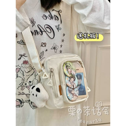 Plain Transparent Panel Crossbody Bag SpreePicky