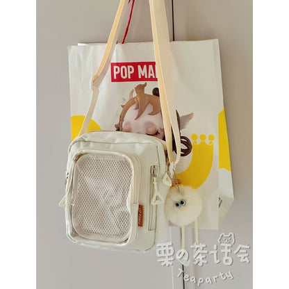 Plain Transparent Panel Crossbody Bag SpreePicky