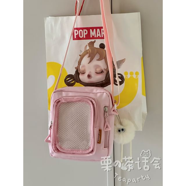 Plain Transparent Panel Crossbody Bag SpreePicky