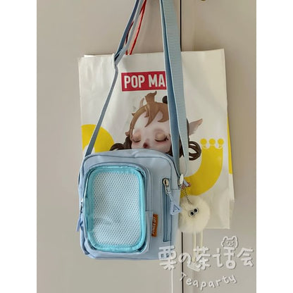 Plain Transparent Panel Crossbody Bag SpreePicky