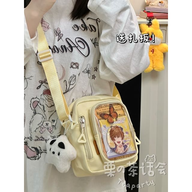 Plain Transparent Panel Crossbody Bag SpreePicky