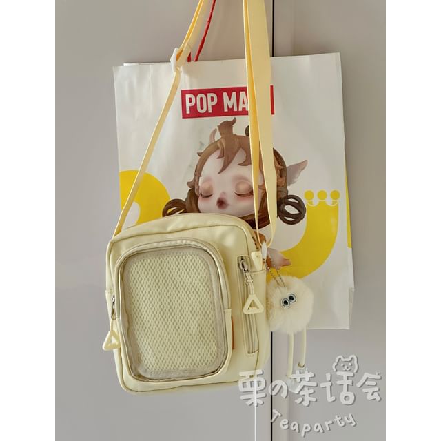 Plain Transparent Panel Crossbody Bag SpreePicky