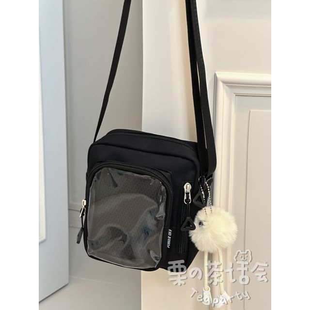 Plain Transparent Panel Crossbody Bag SpreePicky