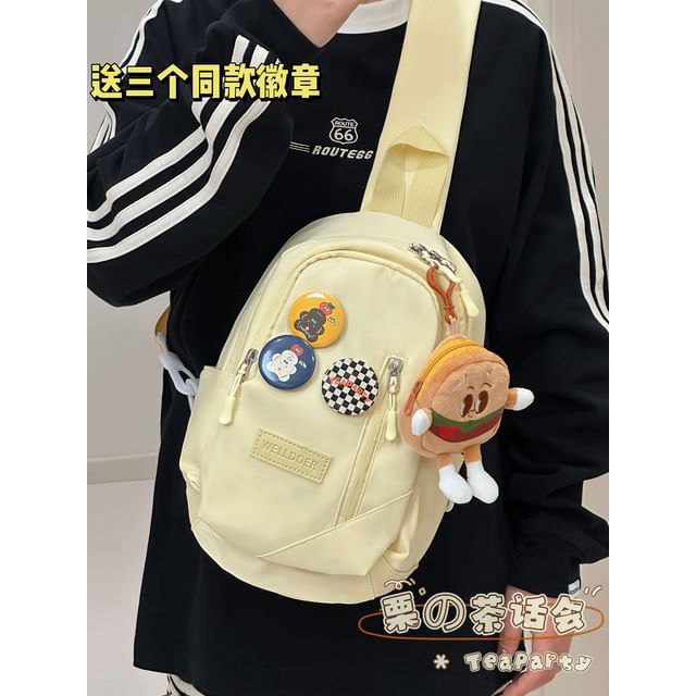 Plain Zip Sling Bag SpreePicky