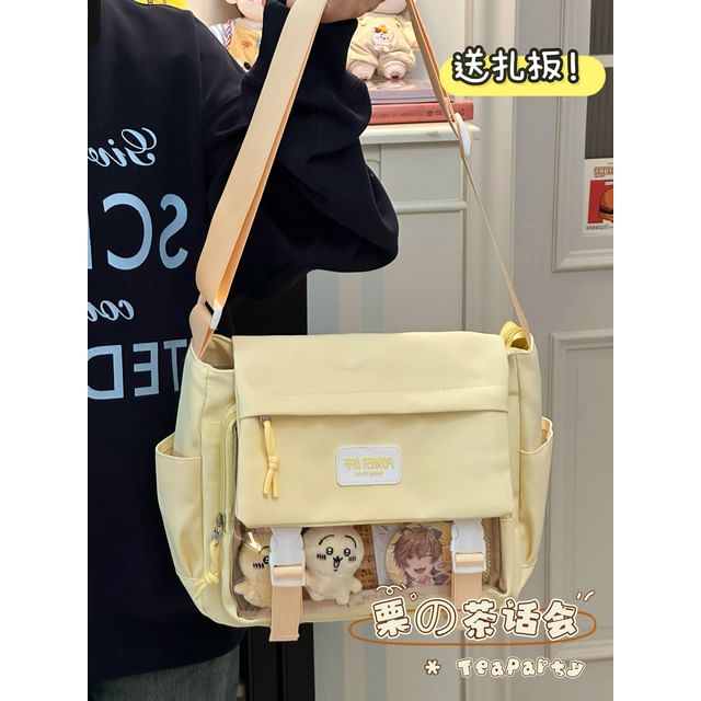 Plain Transparent Panel Messenger Bag SpreePicky