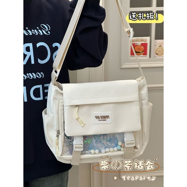 Plain Transparent Panel Messenger Bag SpreePicky