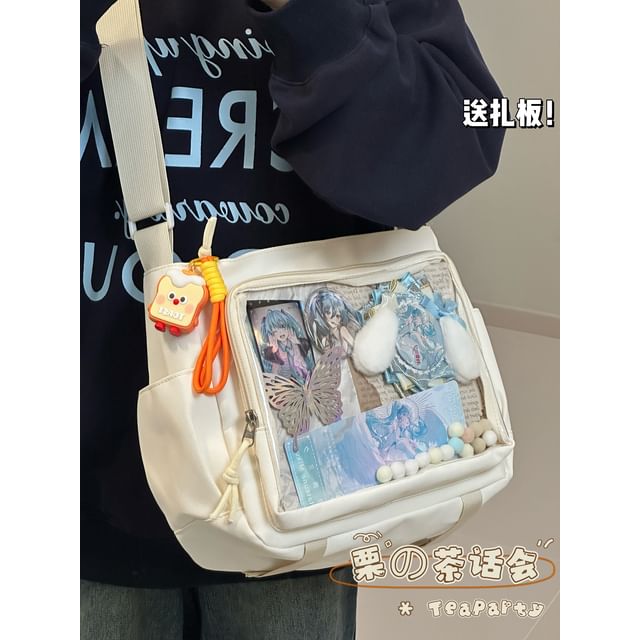 Plain Transparent Panel Messenger Bag SpreePicky