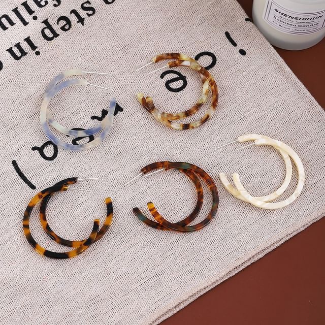 Acetate Open Hoop Earring SpreePicky