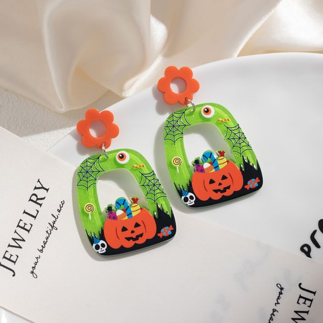 Halloween Acrylic Drop Earring SpreePicky