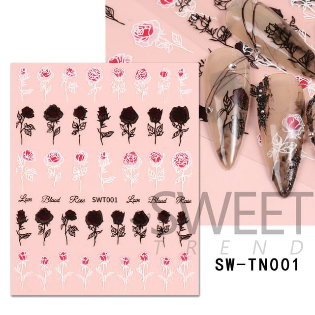 Bow / Floral Nail Art Stickers SpreePicky