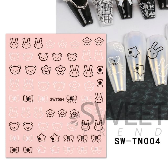 Bow / Floral Nail Art Stickers SpreePicky