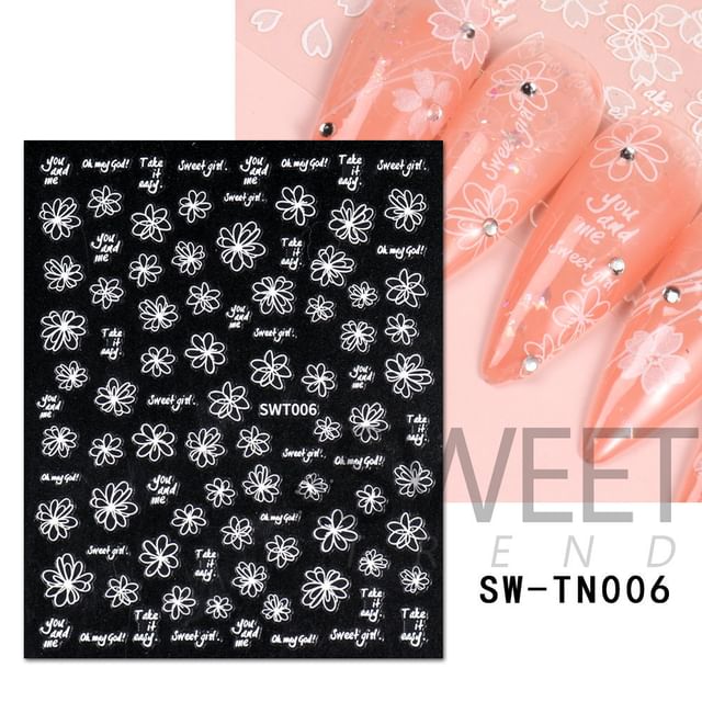 Bow / Floral Nail Art Stickers SpreePicky