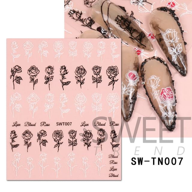 Bow / Floral Nail Art Stickers SpreePicky