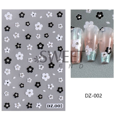 Floral Rhinestone Nail Art Stickers SpreePicky