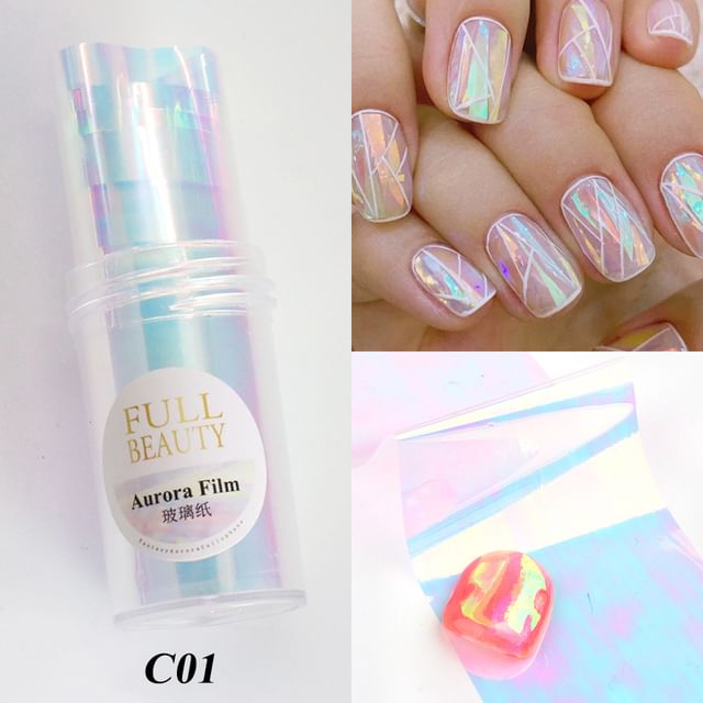 Holographic Film Nail Art Decoration SpreePicky