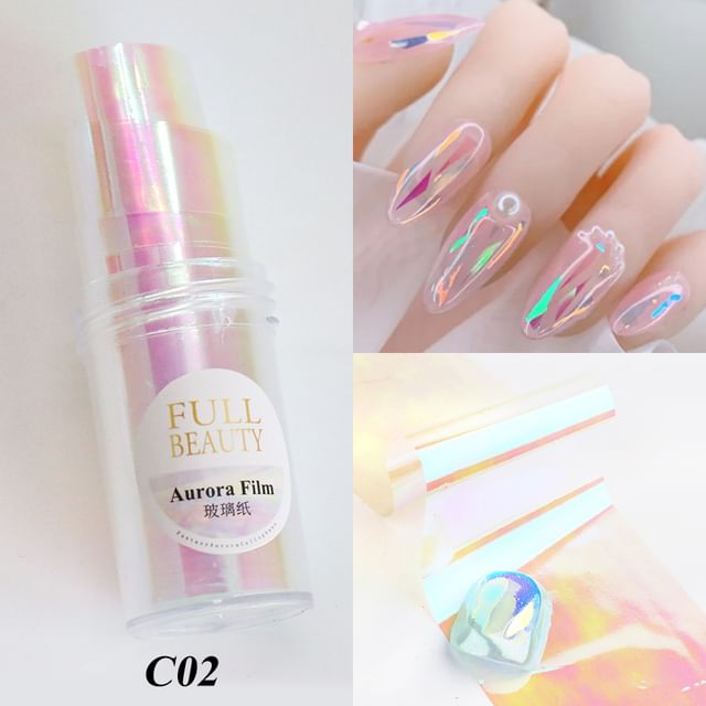 Holographic Film Nail Art Decoration SpreePicky