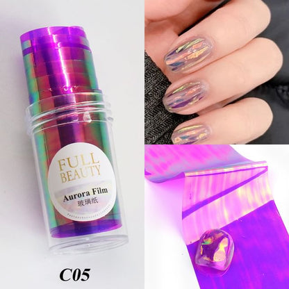 Holographic Film Nail Art Decoration SpreePicky