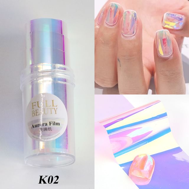 Holographic Film Nail Art Decoration SpreePicky